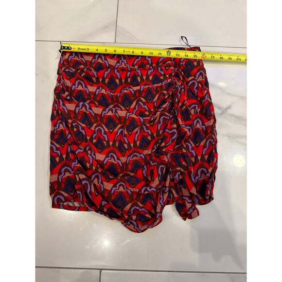 Anthropologie Dolan Left Coast Collection Ruched Ruffle Mini Skirt Sz M - Picture 8 of 8